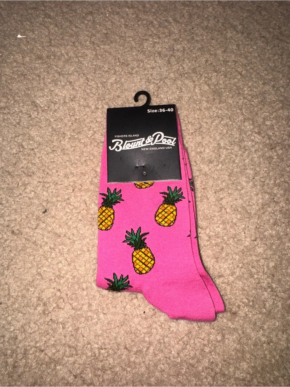 Blount & Pool Pink Pineapple Crew Socks